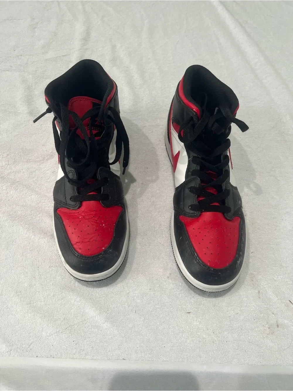 Nike Air Jordan High-Top Sneaker in Red, Black, White